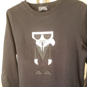 Karl Lagerfeld Karl Black Sweatshirt Size M NWOT